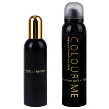 Set of Women's Perfume and Perfumed Body Spray COLOUR ME Gold